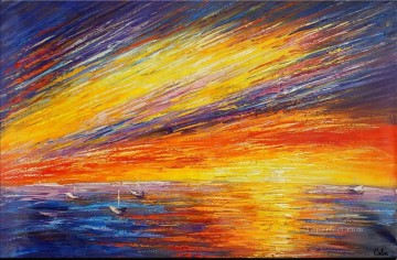 paisaje marino abstracto 044 Pinturas al óleo